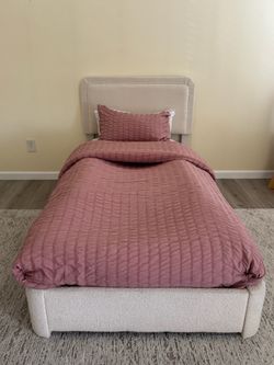 Twin Beige Bed Frame