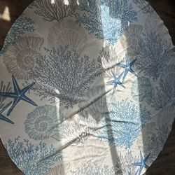 Coastal round tablecloth