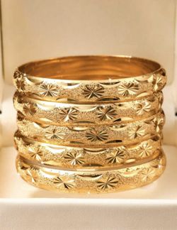 2 Sets of Gold Bangles