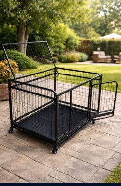  37” Heavy Duty Dog Crate on Wheels – Indoor & Outdoor
