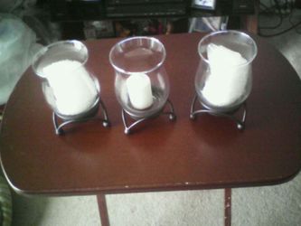 Three piece candle set