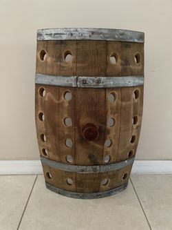 Wine Barrel Wood Rack 
