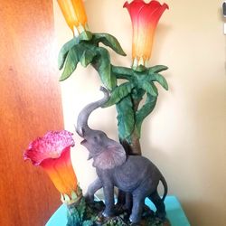 Vintage Elephant Lamp 