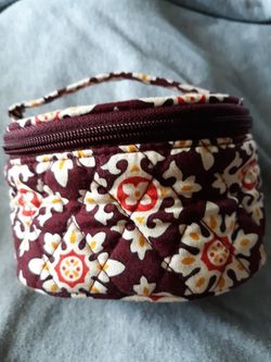 Rare Retired Vera Bradley "Medallion" Small Jewelry Makeup Tote Bag