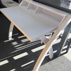 White Desk with USB Ports