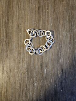 Sterling Silver Toggle Bracelet-7 Inch 