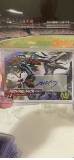 Mike Vick signed Dino card