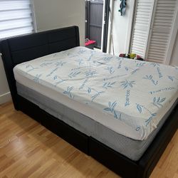Cama Full 3 Cajones Colchón y Box Spring 
