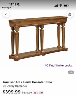 Brown 72 inch console table
