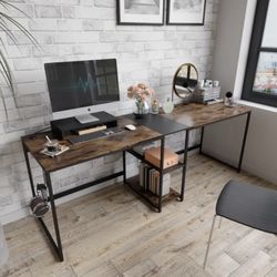 Long Computer Desk Two People Desk