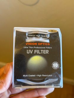📸 Brand New Vision Optics 58mm UV Camera Lens Filter - Multi Coated Ultra Thin