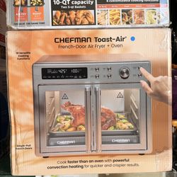 Chefman Toast Air French Door Air Fryer & Oven Brand New In Box 