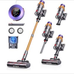 Cordless Vacuum Cleaner, 600W 50KPA 65Mins Cordless Stick Vacuum Cleaner With Touch Screen, Self-Standing,Wall Mount Charging, Handheld Vacuum Cleaner
