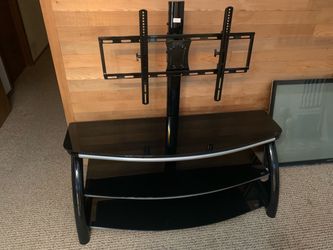 Panasonic 50" TV + Black Glass TV Stand Bundle