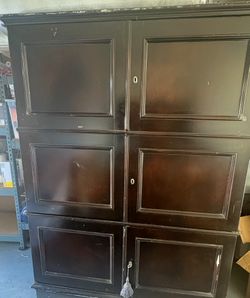 Dark Wood TV Armoire