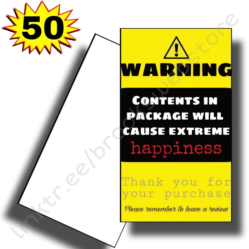 50ct Thank You Cards For Business Etsy Ebay Poshmark Depop Tradesy And More Warning Causes Extreme Happiness