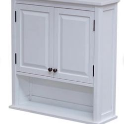 Dorset White Wall Mounted Bathroom Cabinet, 27 in. W x 29 in. H
