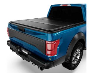 OEDRO Hard Tri-Fold Truck Bed Tonneau Cover for 2015-2026 Ford F-150 5.5ft | FRP Hard Truck Bed Cover Tri-folding Pickup Cover Compatible with F150 F-