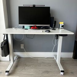 Height Ajustable  Electric Standing Desk – White – $100