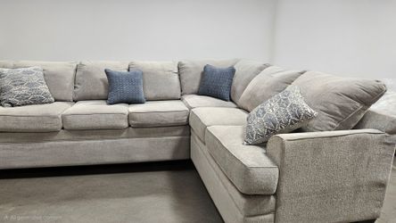 Large Gray Fabric Sofa