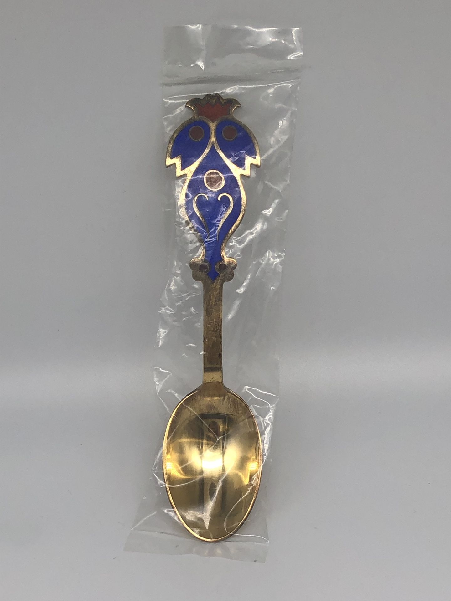 A. Michelsen Danish Denmark Gilded Sterling Silver Christmas Spoon 1974