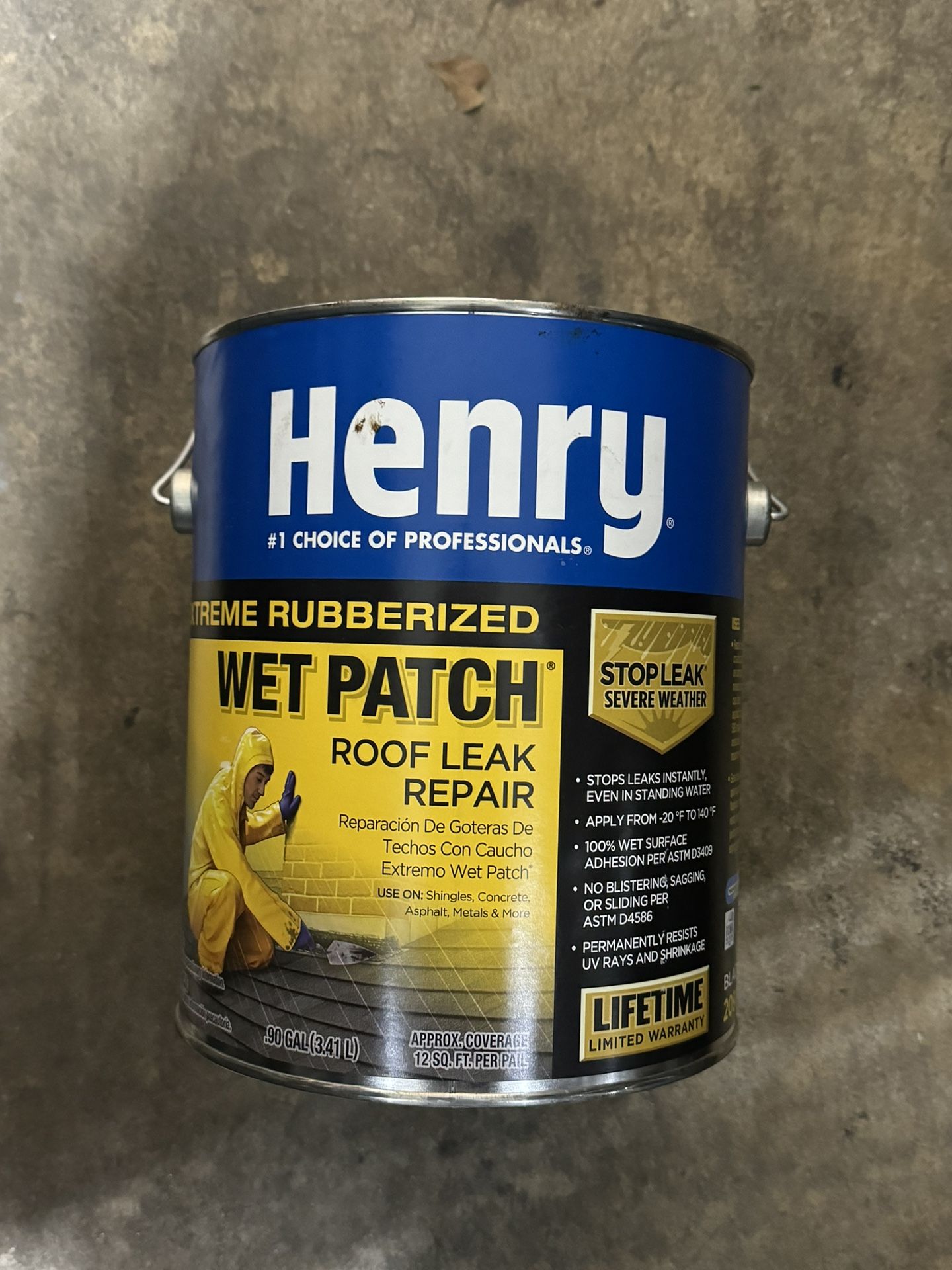 New Henry Extreme Rubberized Wet Patch Roof Leak Repair 1 Gallon