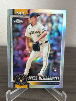 2026 Topps Chrome • Jacob Misiorowski RC 196 • Refractor • Milwaukee Brewers