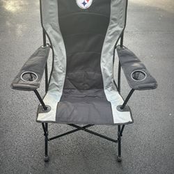 Steeler Portable Folding Lawn  Chair W/ Caring Case