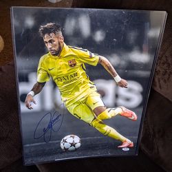Neymar 16x20 Autographed Photo PSA