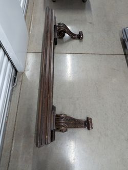 Wooden Shelf With Corbels,