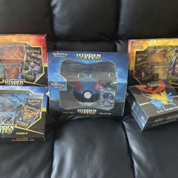 Pokemon Hidden Fates Set - ETB, Great Ball Collection, GX Boxes