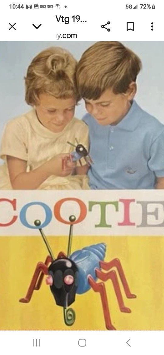 Vintage Game In Original Box " Cooties"