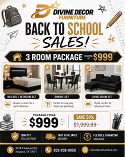 New 3 Room Package deal Queen