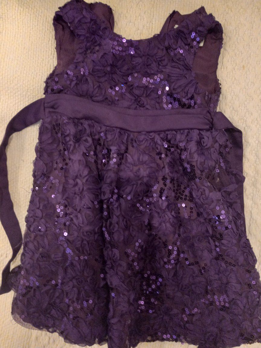 dark Purple Dress- Rare, two -Size 3 T