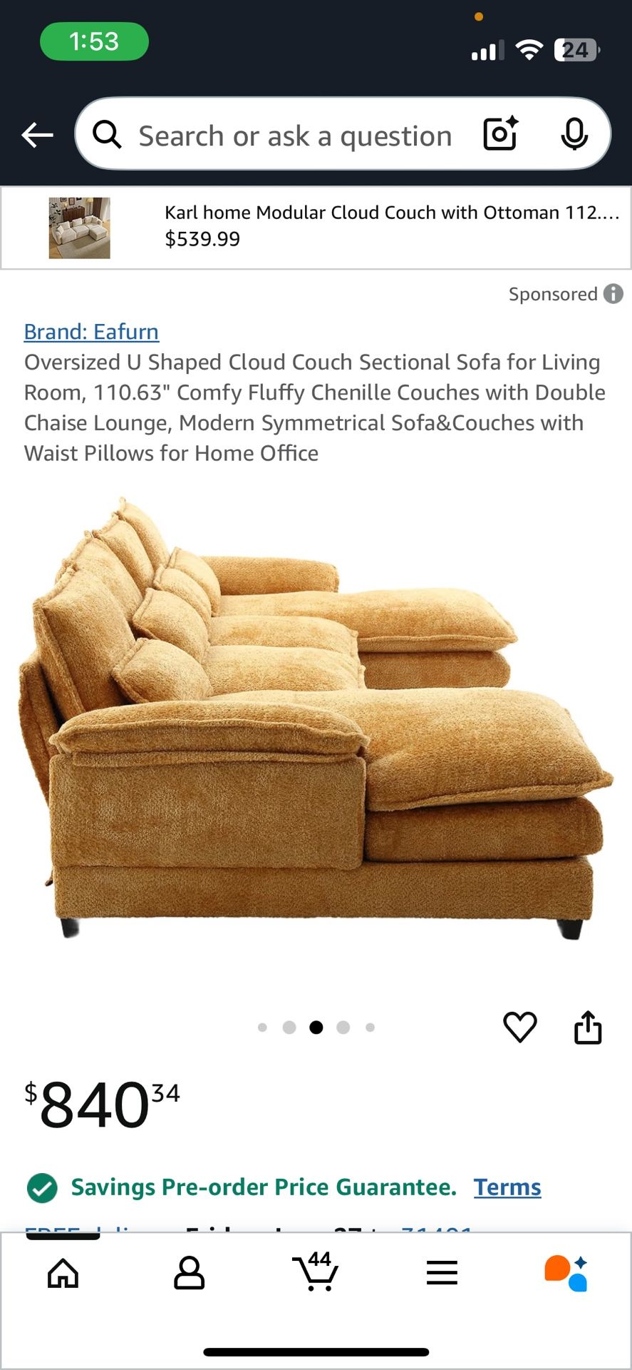 Couch U Shape Sectional