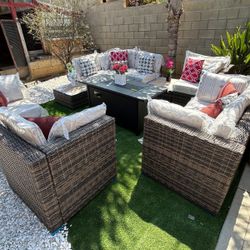 Brand New Patio Outdoor Furniture Set With Fire Pit