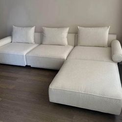 Brand-New Off White Moe’s Home Modular Sectional