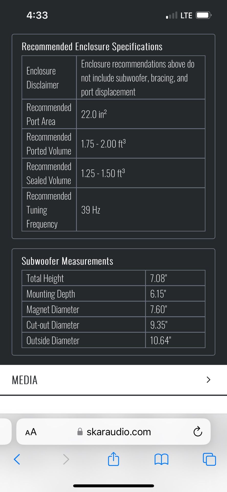 Skar 10” Subs