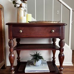 Solid Wood Stanley Furniture Table w/ Dovetail Joints 