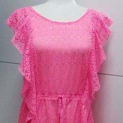 Womens Pink Tunic Sz 18