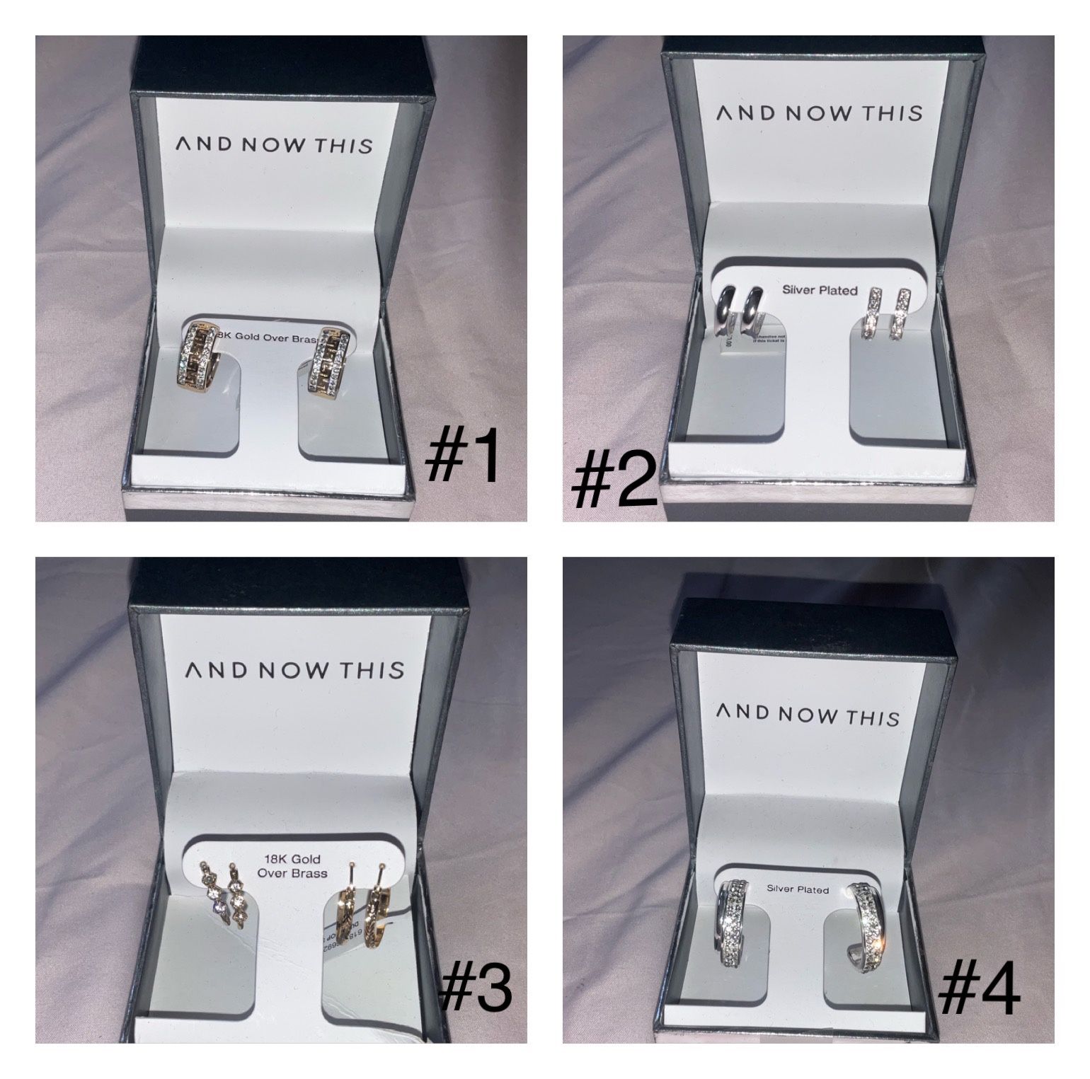 Silver/Gold Played Earring ($15 Each)