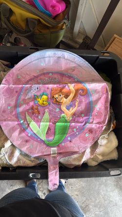 6 Mylar balloons Ariel little mermaid