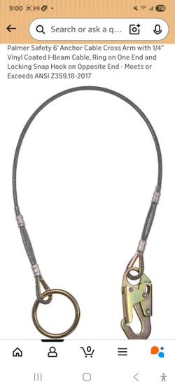 PalmerSafety 6 Foot AnchorCable