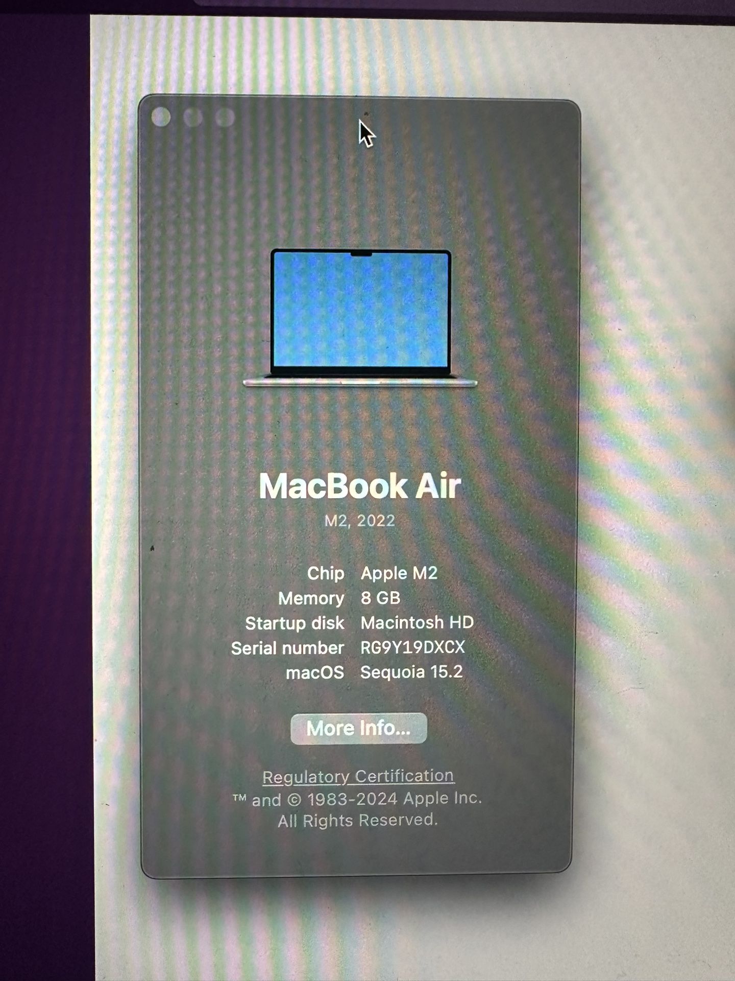 2022 Apple MacBook Air M2, 8gb, Grey, 512gb SSD