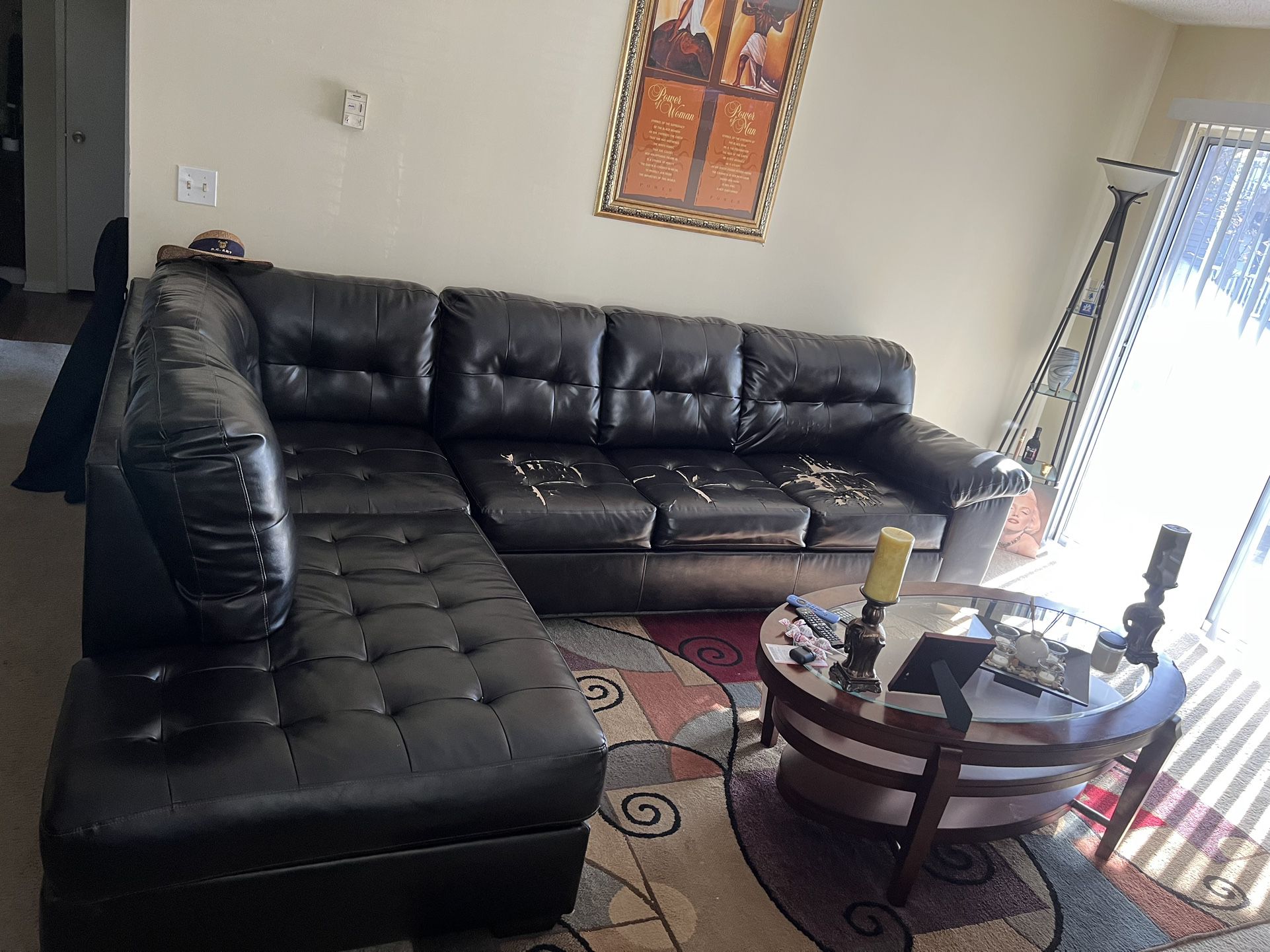 Leather Ashley Furniture Sectional PRICE IS NEGOTIABLE !!!!