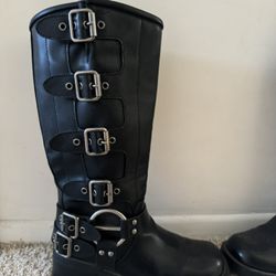 Knee High Moto Boots 