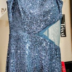 Mermaid Bodycon Sequin Gown Sz 5