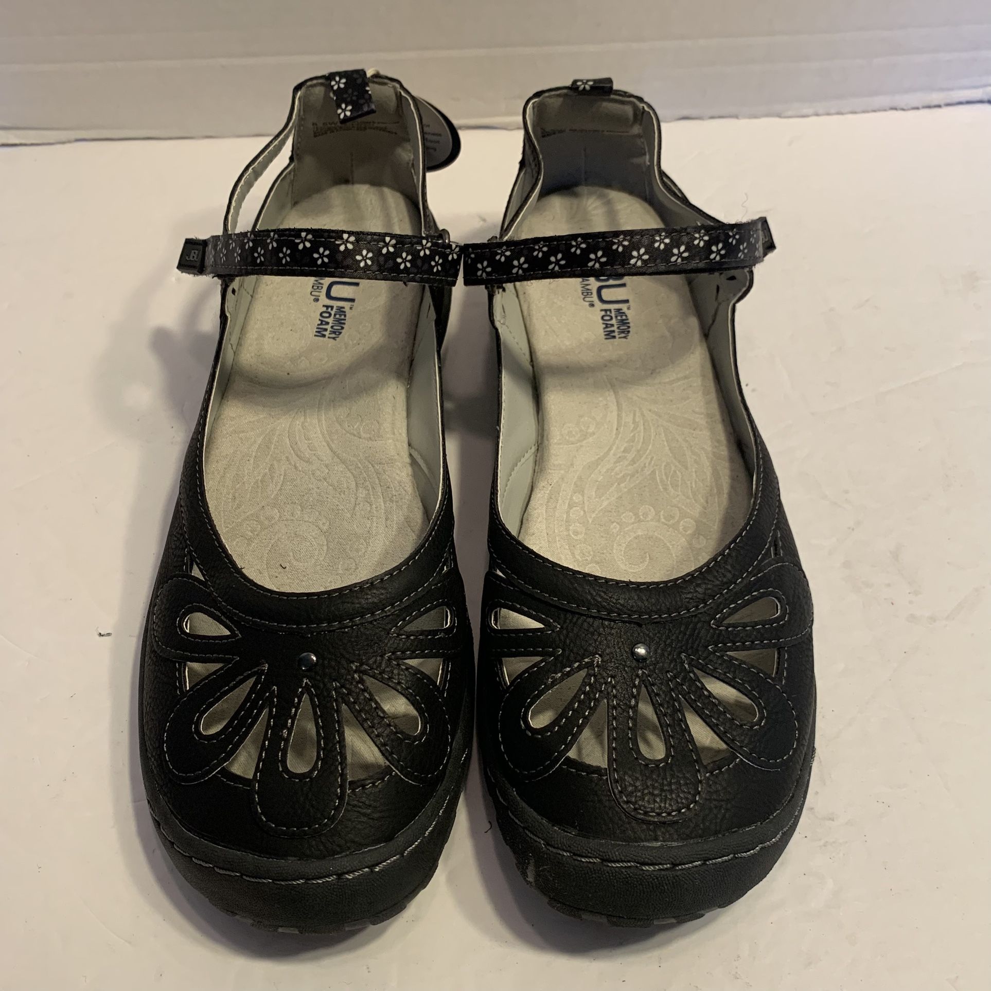 JBU by Jambu Womens Wildflower Encore Comfort Shoe Sz 8.5M black Mary Jane Flats New With Defects