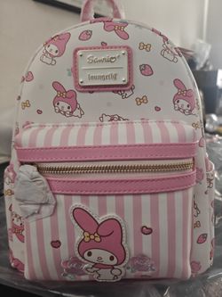 Loungefly Sanrio My Melody Allover Print Striped Mini Backpack