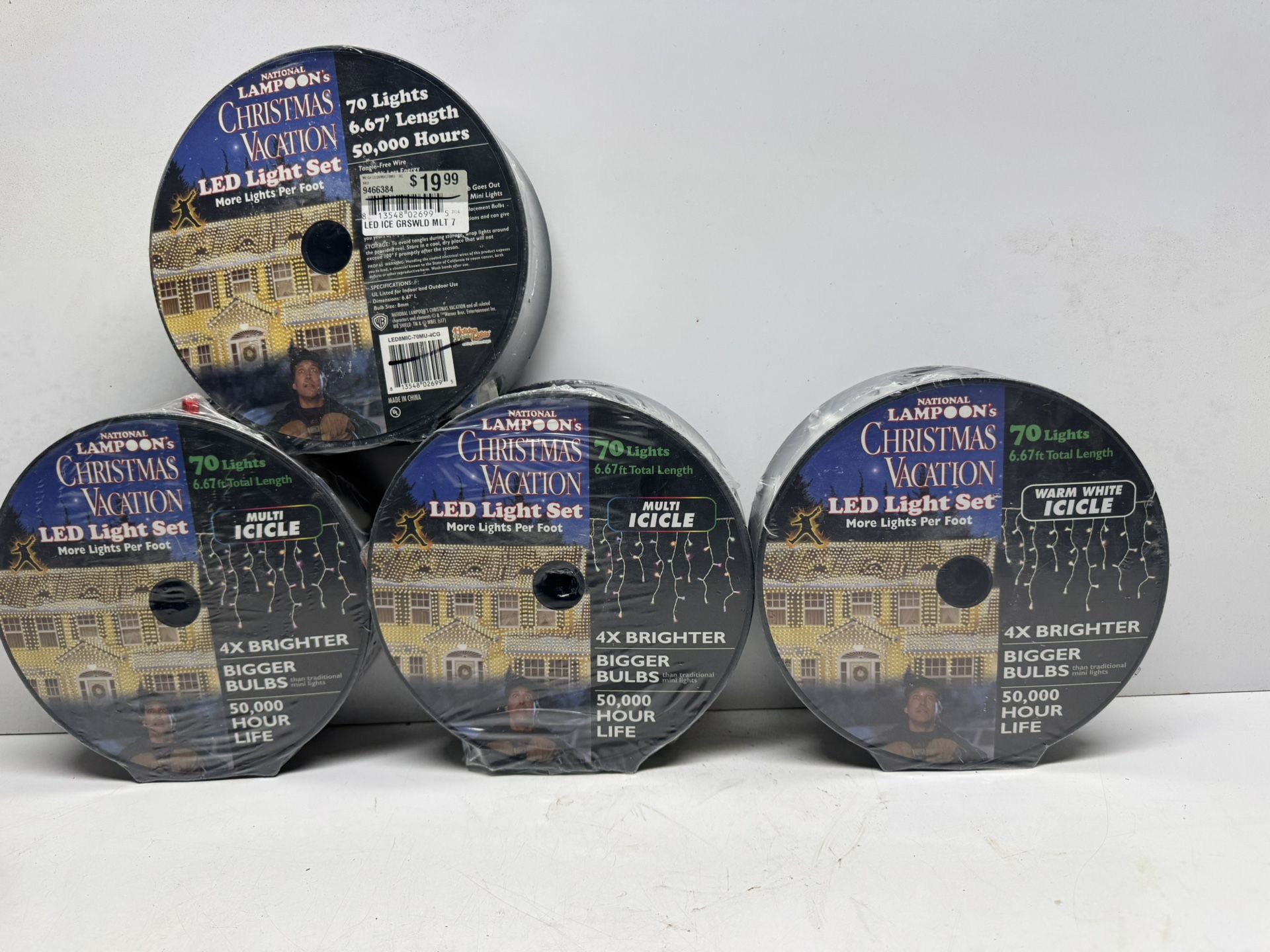 New Christmas Vacation LED Icicle Lights (3) Multi (1) Warm White. $15 Take All. Must Pickup